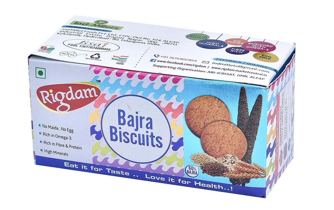 Rigdam Bajra Biscuits    Box  75 grams
